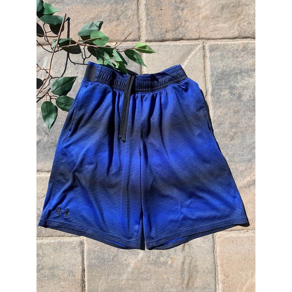 Under Armour blue & Black striped men's Swim shorts/trunks Size S